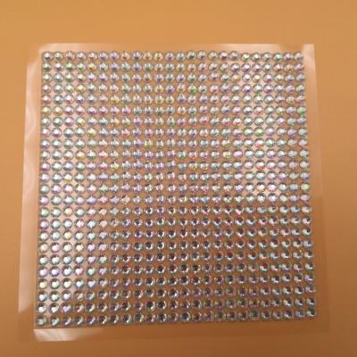 China Viable China Custom Designs Square Bling Acrylic 3D Diamond Coaster Waterproof Cup Mat for sale