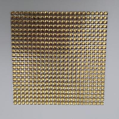 China Viable Acrylic Bling 3D Diamond Coaster Waterproof Antislip Gold Diamond Cup Mat for sale