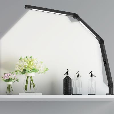 China 2021 newcomer industrial long arm desk lamp swing modern sunbeam study clip on led table lamp for office for sale