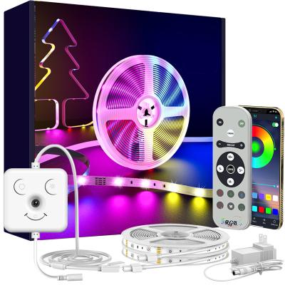 China Hot Sale Amazon LANDSCAPE Smile Face Controller 68.89ft/21M Music Sync Color Changing 5050 RGB Led-Band-Lights With With App Controlled for sale