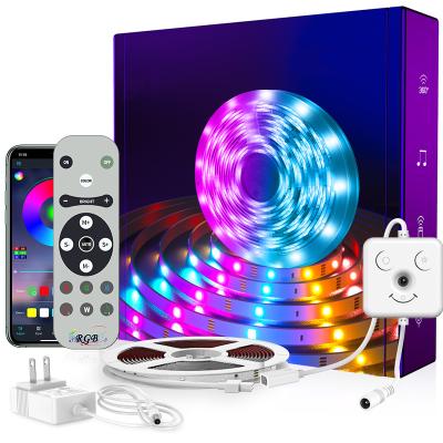 China Low Power Consumption High Quality RGB Led String Lights App Controlled Dreamy Color Changing 39.4ft Led Strip Lights For Christmas for sale