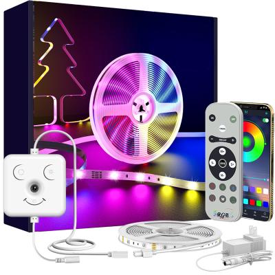 China Wholesale Hotel Rise Smile Face One Roll Controller 19.68ft/6M Led Tape Light Bright Smart RGB Led Strip Lights For Bedroom for sale