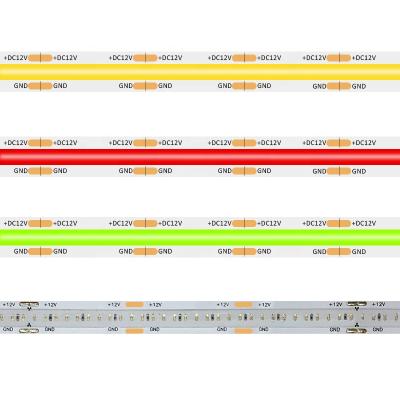 China LANDSCAPE 180 Degree High View Angle 12v 24v Large Bright Flexible FOB Cob Led Strip Light Dotless for sale