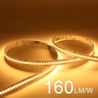 China Desktop high efficiency light cable led strip 3000k 160LM/W 240led 2835 dc24V 10mm warm white led+strip+lights for sale