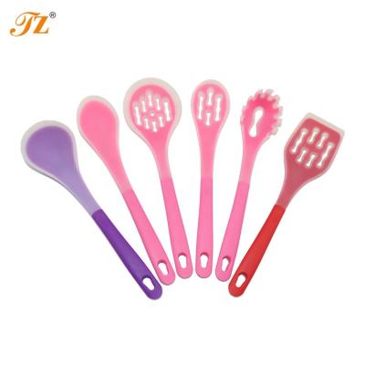 China Viable New Design Colorful Silicone Cooking Tool Kitchen Utensils 6 Pieces Kitchen Utensil Set for sale