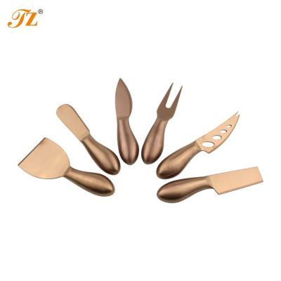 China Sustainable Hot Selling Amazon 6 Pieces Stainless Steel Cheese Knife Tools Set With Gift Box for sale