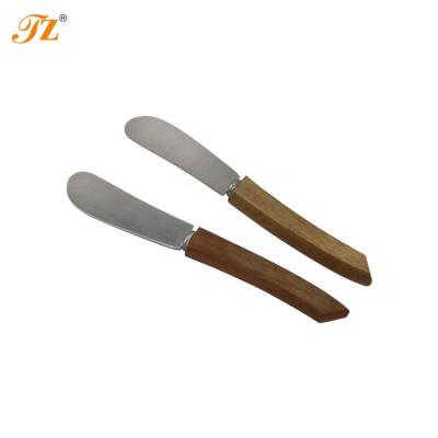 China Wholesale Good Quality Stainless Steel Handle Viable Wooden Butter Knife for sale