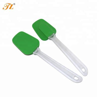 China Sustainable spatula spoon with plastic handle for cooking and pastry for sale