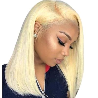 China Full Lace Wigs 100% Human Hair 613 Lead Transparent Lace Short Straight Virgin Addictive Full HD Body Wave Bone Human Hair Wig Brazilian for sale