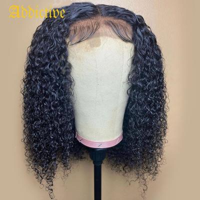 China Good Quality Main Product Deep Curly Afro Curly Wigs 5*5 Curly Wigs 100% Closure Deep Addictive Product Bob Wig Wholesale For Black Women for sale