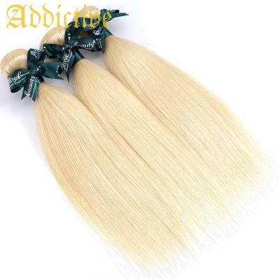 China Addictive Pure Virgin Hair 3pc/lot #613 Blonde Straight Bundles 100% Human Hair Weaving 10-30 Inch Brazilian Virgin Hair Extension Hair 8-30 Inch for sale