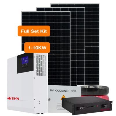 China Outdoor Solar Sun System For Home Lighting System 1000W, 5000W With PV Panels, House Controller for sale