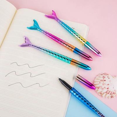 China office & 2023 School Pen New Novelty Pen Kawaii Cute Mermaid Pen Ball Pen For Kids Gradient Tip Ball Pen For Kids for sale