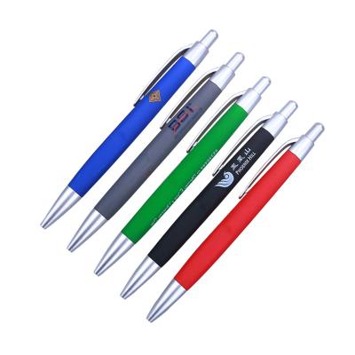 China Pen Soft Rubber Pen Promotional Logo Printed Ballpoint Pen Customized Logo Ballpoint Pen Wholesale for sale