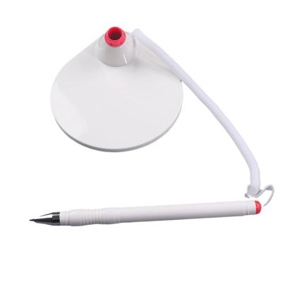 China Promotional Counter Pen Desk Pen With Stick Stand Holder Promotional Plastic Table Pen For Bank for sale