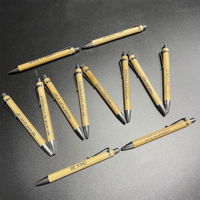 China Promotional Pen Wholesale Eco Friendly Wood Pen Custom Bamboo Pen With Custom Logo Ballpoint Pen for sale