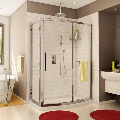 China Customized Modern Home Hotel Bath Room Interior Shower Doors Design Modern Bathroom Tempered Glass Sliding Door With Frame for sale