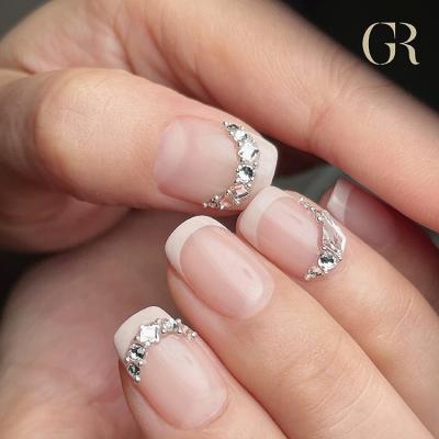 China Nail Salon DIY Nail Art GULAURI High Quality UV Led Super Sticky Clear Jelly Nails Rhinestone Gel For Nails 5G Rhinestone Gel Nail Art for sale