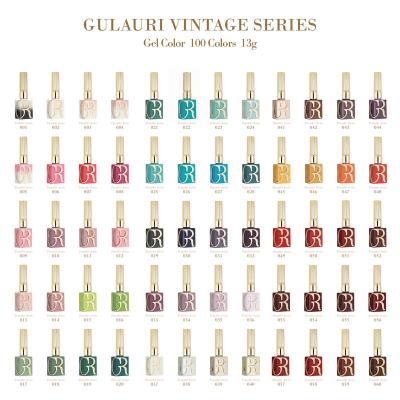 China Nail Salon DIY Nail Art GULAURI 100 Colors Nail Gel Polish Long Lasting Color Basecoat Basecoat For Professional Nail Artist Distributor Partner for sale