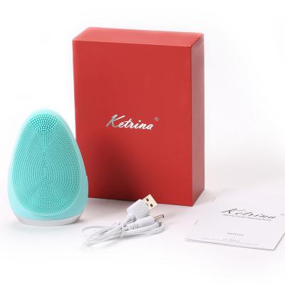 China 2022 New Product Ultrasonic Electric Face Cleansing DEEP Cleansing Instrument Sonic Silicone Facial Cleansing Brush for sale