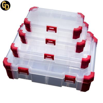 China Hardware Tools Hot Sale Plastic Mobile Storage Storage Container Parts Transparent Plastic Box for sale