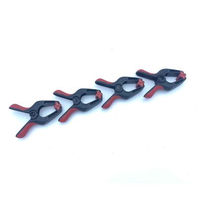 China Woodworking A-shape Hand Clip Screw Clamp Plastic Hard Plastic Rooster Pinch Clamp Micro Spring Clamps Set DIY Tools Handle for sale