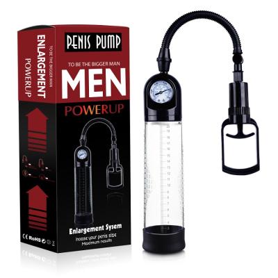 China Powerful Vacuum Pump Plastic Penis Pump Vacuum Pump For Penis Enlargement Cylinder Penis With Instrument Panel for sale