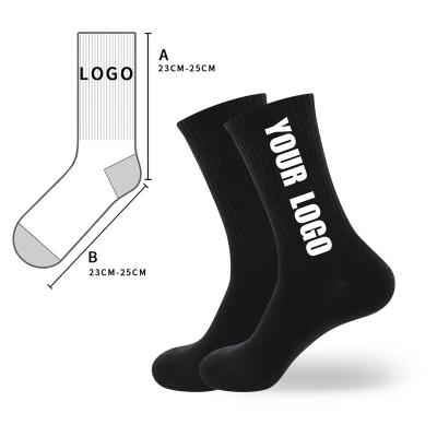 China Anti-Foul Wholesale Logo Custom Print Socks Calcetines Designer Cotton Cycling Sports Socks for sale