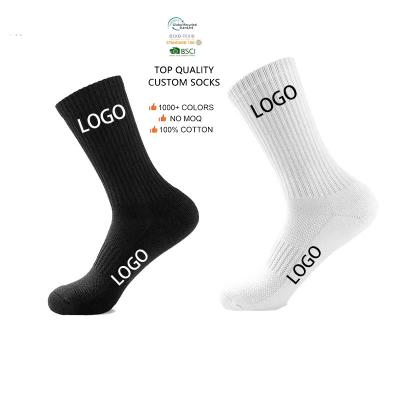 China Anti-Foul Good quality custom design combed cotton custom socks with logo for men and woman for sale