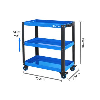 China WIDELY ACCLAIMED 3 Tier Tool Kit Trolley Cart with Universal Wheel 4 Inch for sale