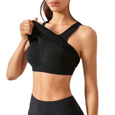 China Summer Breathable Tops For Women Seamless Crossover Vest For Girls And Women for sale