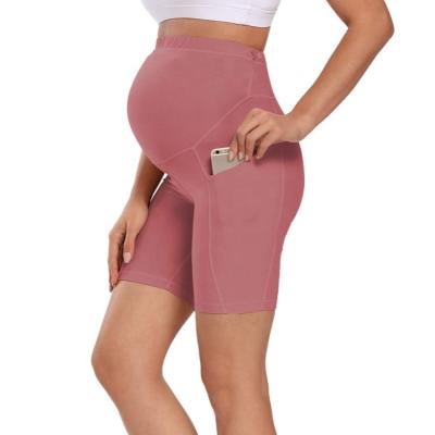 China Breathable Custom Design High Slim Belly Support Fashion Yoga Fitness Waist Short Pants OEM/ODM Maternity Leggings for sale