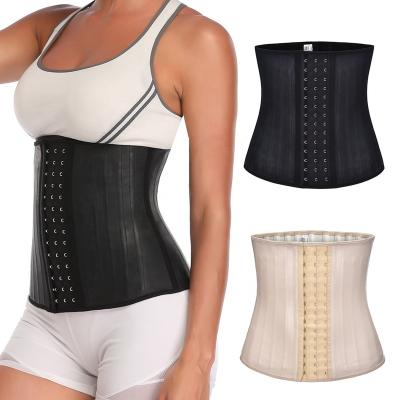 China Best price 5 bones latex girdle waist trainer QUICK DRY smooth rubber puerperal corset waist trainer for sale