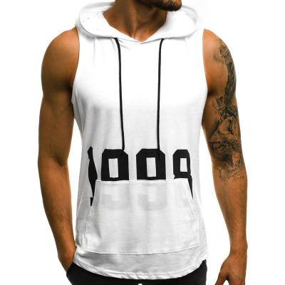 China Wholesale Custom QUICK DRY Blank Cotton Mens Black Fashion Sleeveless Hoodie Logo Hoodie Quantity Printing Breathable Pullover OEM Customized for sale