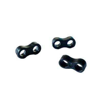 China Plastic Plugs For 4mm Rope Ball Rope Lock Two Black Plastic Holes Toggles Plastic Plugs for sale