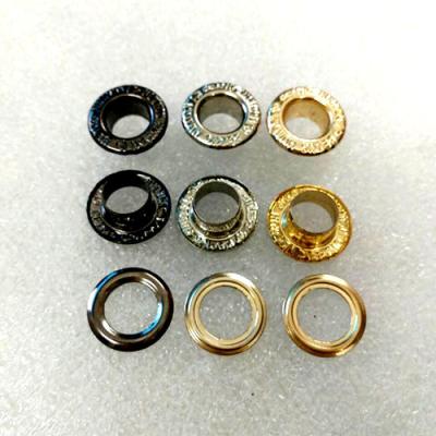 China Round Grommet Grommets Silver To Nickel Brass Grommets 8mm Black Round Metal Gasket Gold Light Nickel Brass Grommets for sale