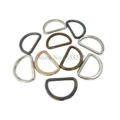 China Wholesale 16mm Color Metal Alloy D Dee Ring Adjustable Buckles For Bag Webbing Flat Strap Plating for sale