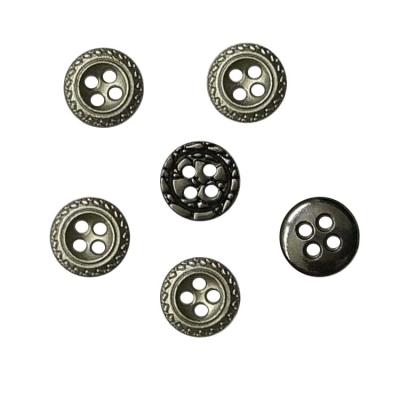 China Wholesale Eco - Friendly Alloy Dry Cleaning 0.9mm Small Sewing Metal Nickel Free Buttons 4 Hole Alloy Buttons for sale