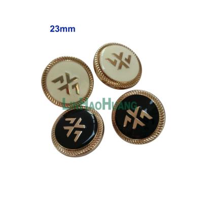 China Metal Nickel Free Alloy Fashion Sewing Buttons White/Black Coat Buttons Blacken/White Lacquer Suit Buttons for sale