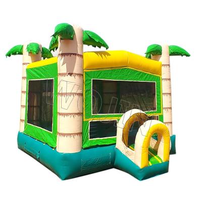 China PVC Tropical Inflatable Bouncy Castle Combo Jumping House for sale