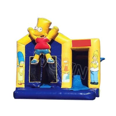 China Wholesalers PVC simpsons bouncy castle combo slides in bouncer house for sale