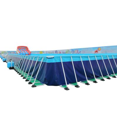 China Kindergarten Commercial Metal Frame Steel Demountable Pool Above Ground Water Park Pool Swimming Training Pool for sale