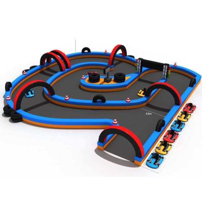 China High Quality PVC Track Outdoor Sport Games Inflatable Karting Inflatable Racing for sale