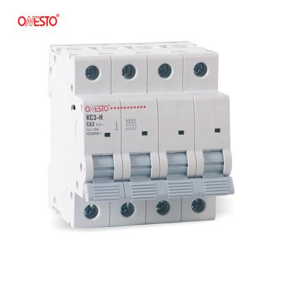 China ABS Circuit Breaker Manufacturers Onesto Switch MCB Din Rail 4Pole 6A 8A Circuit Breaker 4.5KA for sale