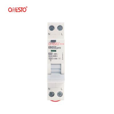 China Low Voltage RCBO Din Rail Type Residual Current Circuit Breaker With Overcurrent Protection 6kA for sale