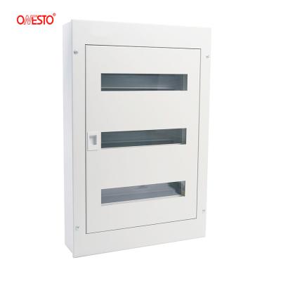 China Galvanized Steel Distribution Box With Transparent Cover Waterproof Metal Consumer Unit Distribution Board Enclosure for sale