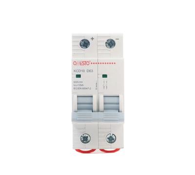 China 1Pole DC MCB Solar System Utilize 60Amp 2 Pole DC Breaker DC MCB Circuit Breaker 6kA for sale