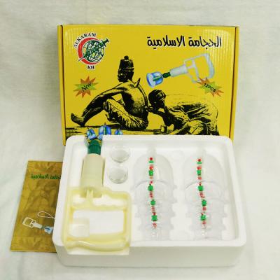 China Body 12 Cups Cupping Set Pull Out Vacuum Apparatus Cupping Arab Hijama Box for sale