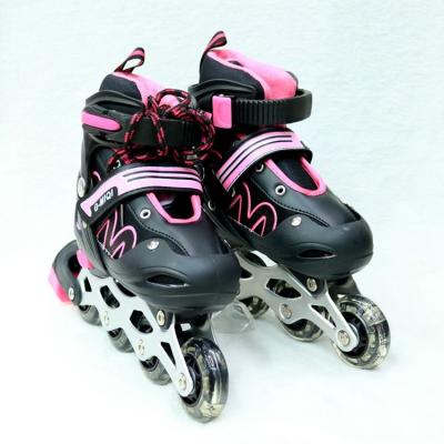 China PVC 4 Wheel PU Wheel Height Adjustable Outdoor Stripe Shoes Roller Skates for sale