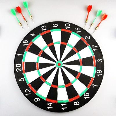 China 17 inch dart board with 6 pcs darts double sided 17 inch for sale